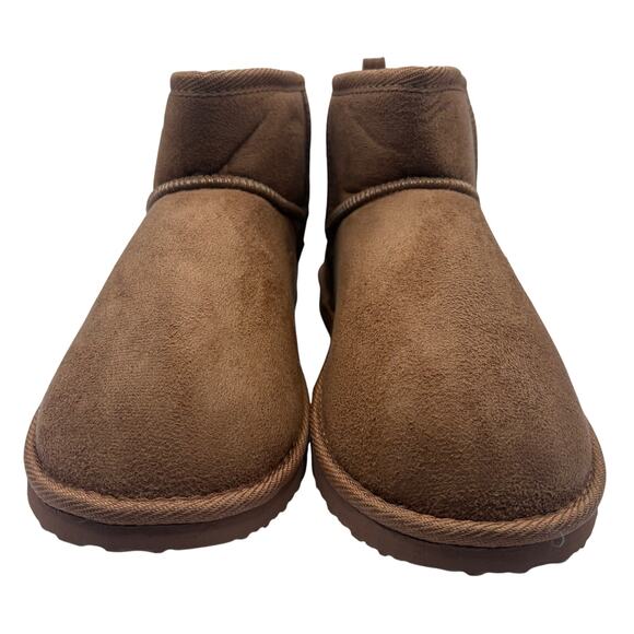 Stitch Fix MIA Bearpaw Shorty Brown SZ 9 Suede Ankles Boots Bootie Shearling - Picture 1 of 6